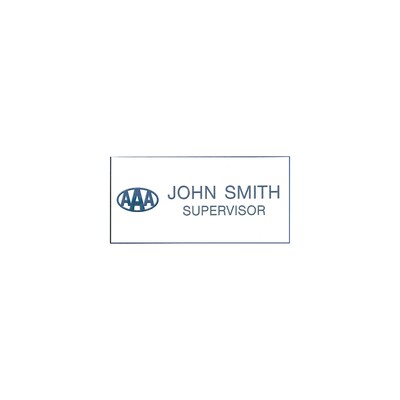 Professional Name Badges with Logo; 1-1/2 x 3