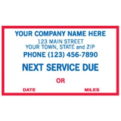 Custom Printed Static Cling Windshield Address Labels; 2-1/2x1-1/2