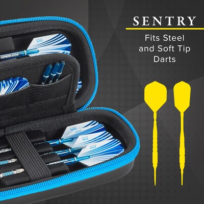 Casemaster Sentry Dart Case with Blue Zipper (36-0601-03)