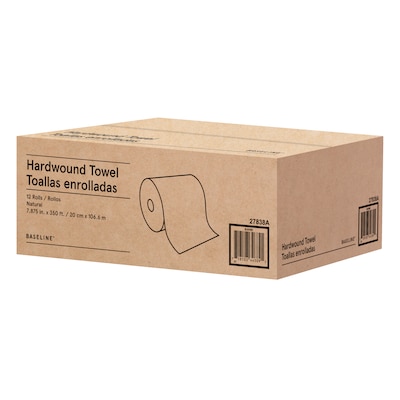 Baseline™ Recycled Hardwound Paper Towels, 1-ply, 350 ft./Roll, 12 Rolls/Carton (BL62592)