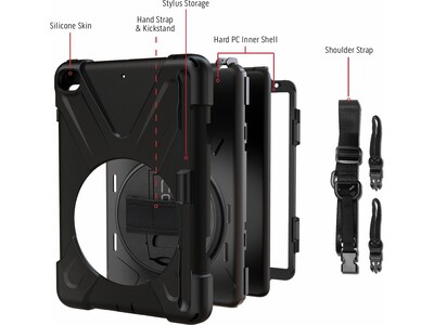 CODi Polycarbonate/Silicone 8.7" Rugged Case for Samsung Galaxy Tab A7 Lite, Black  (C30705062)