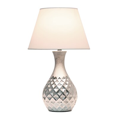 Elegant Designs Juliet Ceramic 20.47 LED Table Lamp, Metallic Silver (LT2041-MSV)
