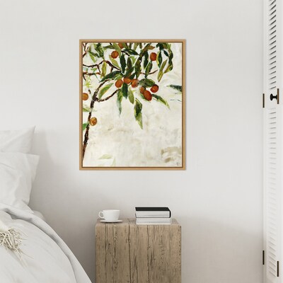 Amanti Art Kumquat Tree by Jodi Maas Framed Canvas Wall Art Print, 23 x 28 (A42677747772)