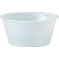 Solo® Plastic Souffle Cups; Translucent, 3-1/4oz., 2500/Case