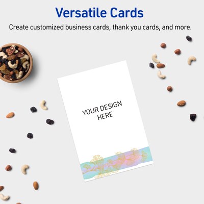 Avery Floral Design Matte Blank Card, White, 20/Pack (S00-EVQ)