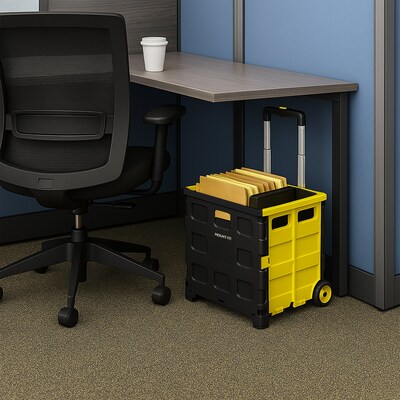 Mount-It! Mobile Utility Cart, Yellow/Black (MI-905)