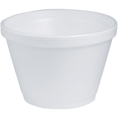 Dart® J cup® Round Insulated Foam Food Containers, 6 oz., White, 1000/Carton (6SJ12)