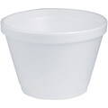 Dart® J cup® Round Insulated Foam Food Containers, 6 oz., White, 1000/Carton (6SJ12)