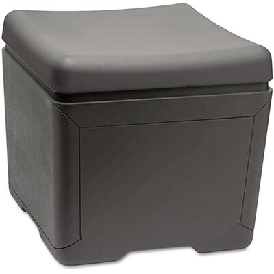 Iceberg® Otto File Ottoman, Charcoal/Charcoal