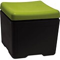 Iceberg® Otto File Ottoman, Green/Black