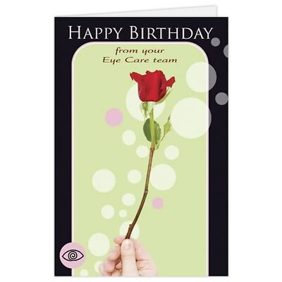 Medical Arts Press® Eye Care Birthday Cards; Flower, Blank Inside