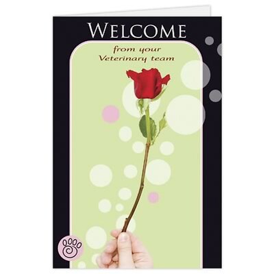 Medical Arts Press® Veterinary Welcome Cards; Welcome, Flower,  Blank Inside