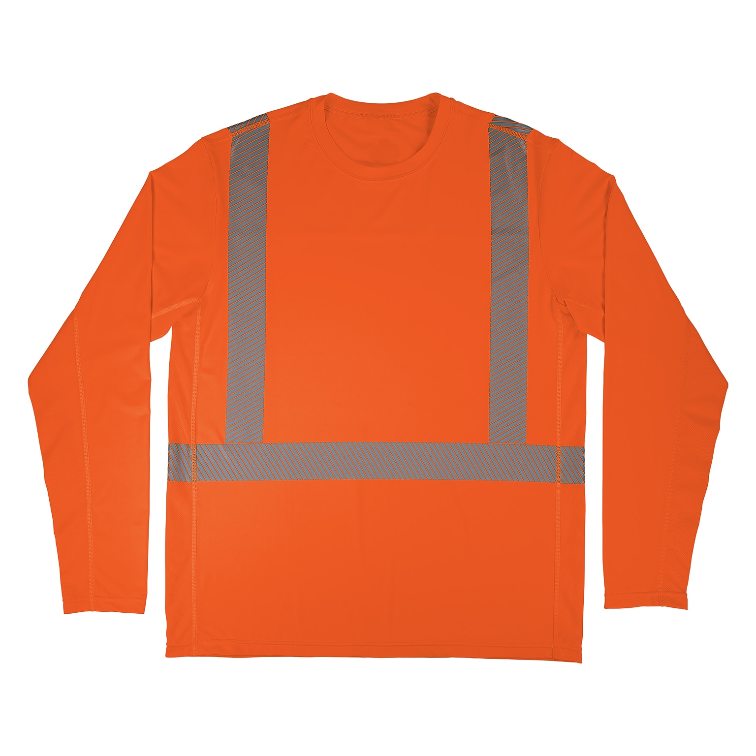 Chill-its 6688 High Visibility Long Sleeve T-Shirt, ANSI Class R2, Orange, Small (12230)