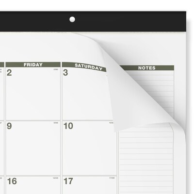 2026 AT-A-GLANCE Recycled 21.75 x 17 Monthly Desk Calendar, Green/Black (SK32G-00-26)