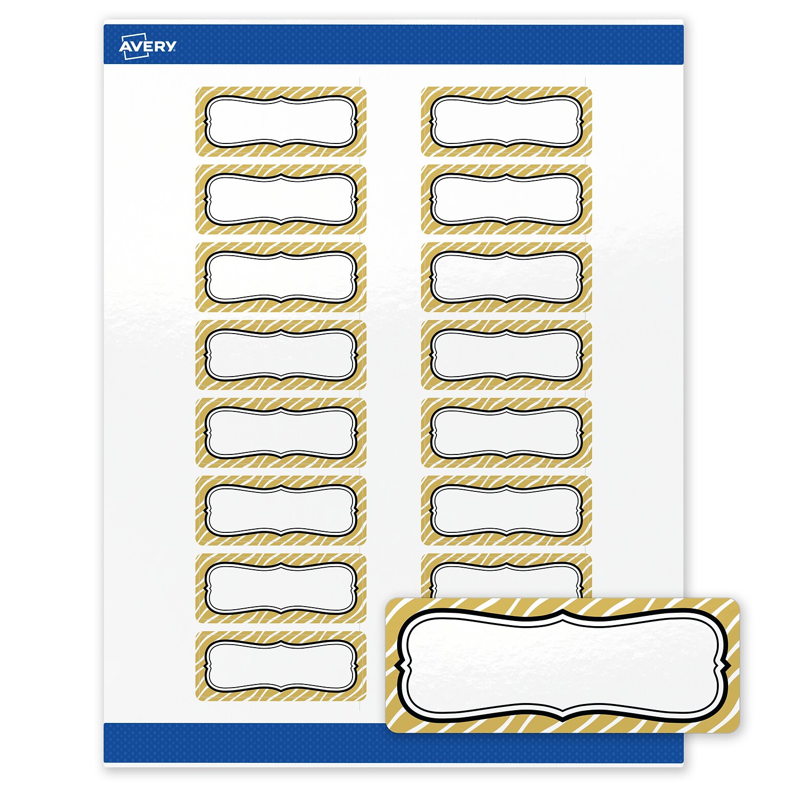 Avery Rectangle Laser/Inkjet Multipurpose Labels, 1 x 2-5/8, White, 160/Pack (19479370990)