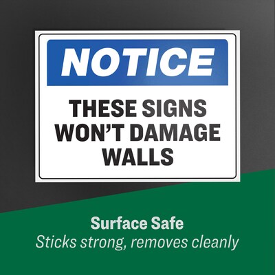 Avery Surface Safe Laser/Inkjet Label Safety Signs, 8" x 8", White, 1 Label/Sheet, 15 Sheets/Pack (61513)