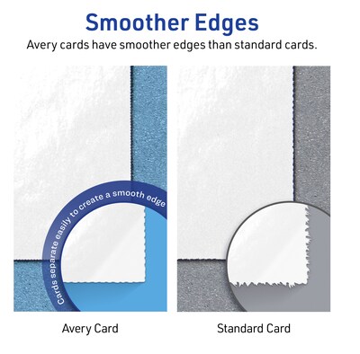 Avery Integrated Cards, 3.5" x 11", Glossy White, 10/Pack (95339)
