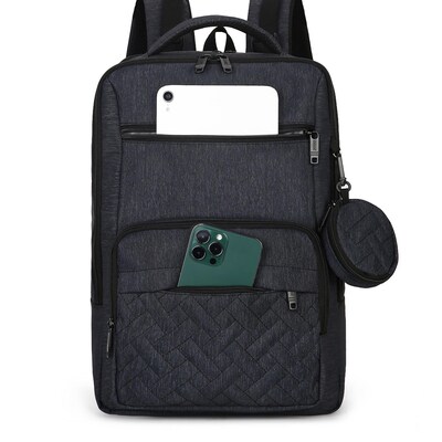 DUKAP Mom Pro Expandable Diaper Backpack, Medium, Black (BDKMOM17BLK)