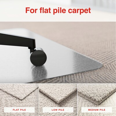 Quill Brand® Carpet Chair Mat, 36" x 48'', Crystal Clear (STP-17436)