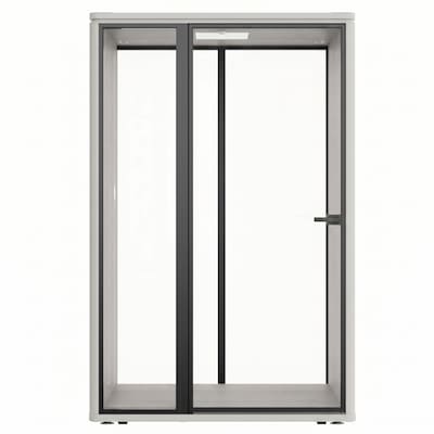 Uncaged Ergonomics Modular Acoustic Office Pod with Ventilation, Lighting and Power, Working, White (POD-W-White)
