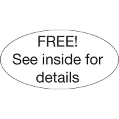 Custom-Printed Oval Labels;  2-1/2x1-1/4