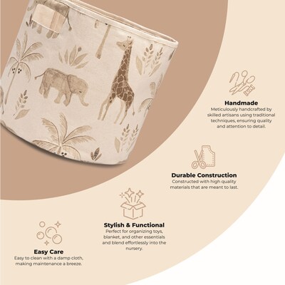 Kendi Safari Print Storage Bin