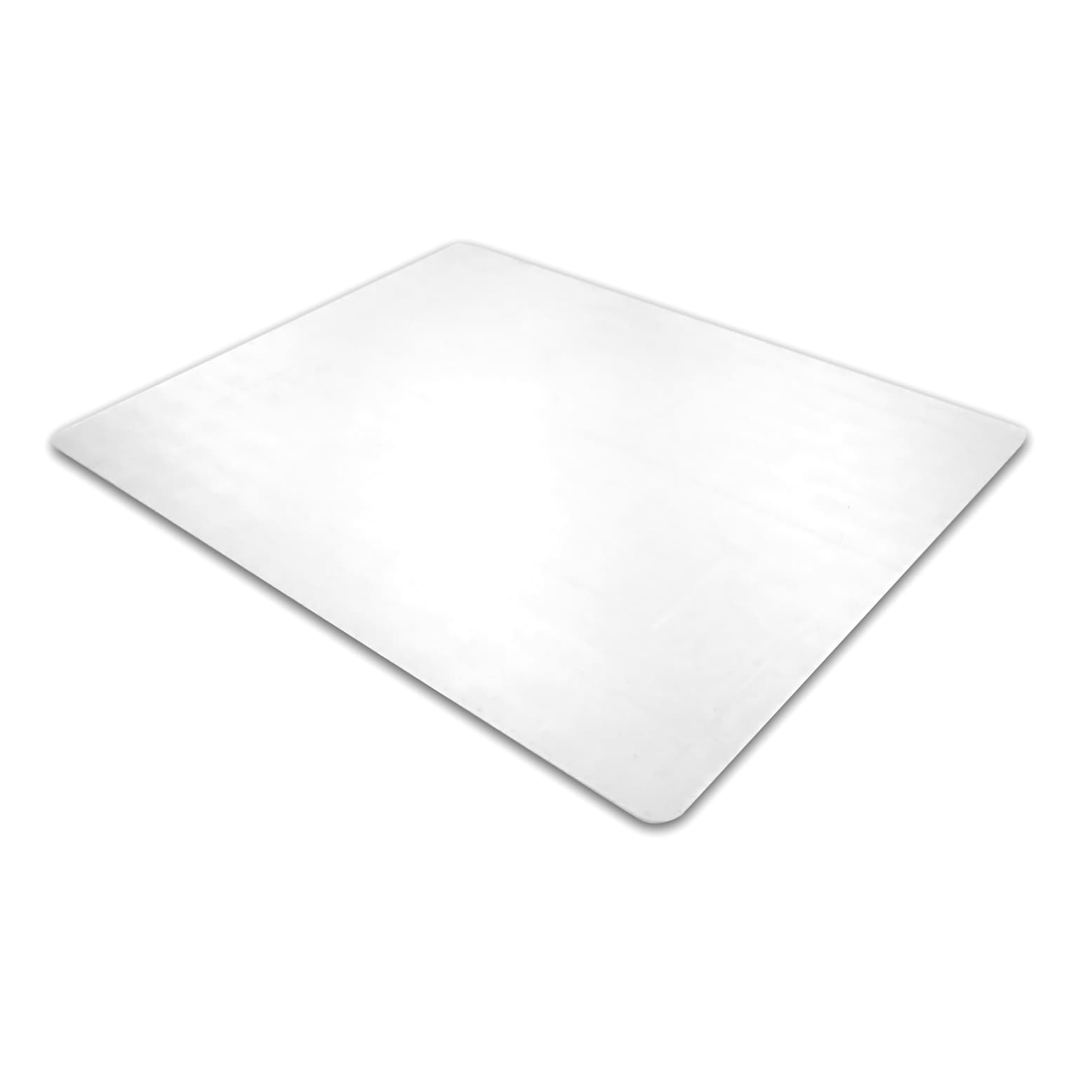 Floortex Valuemat Plus Polycarbonate Hard Floor Chair Mat, Rectangular, 48 x 53, Clear (FR1213015ER)
