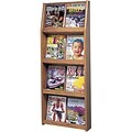 Wooden Mallet Divided Oak Literature Display; Up to 16 Pockets, Vertical