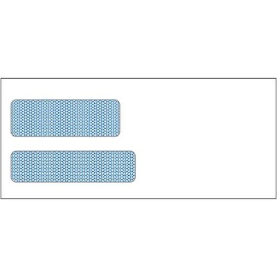 Medical Arts Press® Double Window Self Seal Security Tinted Envelopes; 3-7/8x8-7/8", Security Tint, 500/Box