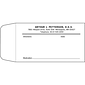 Custom 2-1/2" x 4-1/4" Standard Coin Envelopes, 24# White Wove Open End, 1 Standard Ink, 250 / Pack