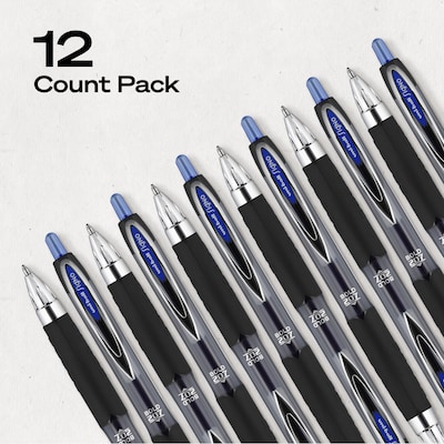 uniball 207 Retractable Gel Pens, Bold Point, 1.0mm, Blue Ink, Dozen (1790896)