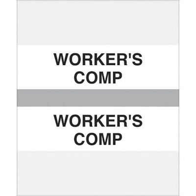 Medical Arts Press® Standard Preprinted Chart Divider Tabs; Workers Comp, Gray