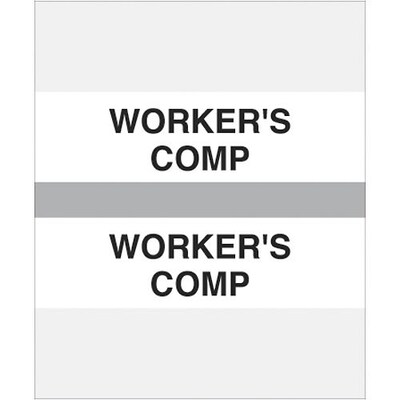 Medical Arts Press® Standard Preprinted Chart Divider Tabs; Workers Comp, Gray