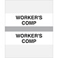 Medical Arts Press® Standard Preprinted Chart Divider Tabs; Worker's Comp, Gray