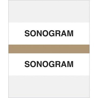 Medical Arts Press® Standard Preprinted Chart Divider Tabs; Sonogram, Tan