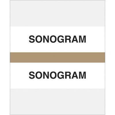 Medical Arts Press® Standard Preprinted Chart Divider Tabs; Sonogram, Tan