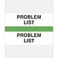 Medical Arts Press® Standard Preprinted Chart Divider Tabs; Problem List, Light Green