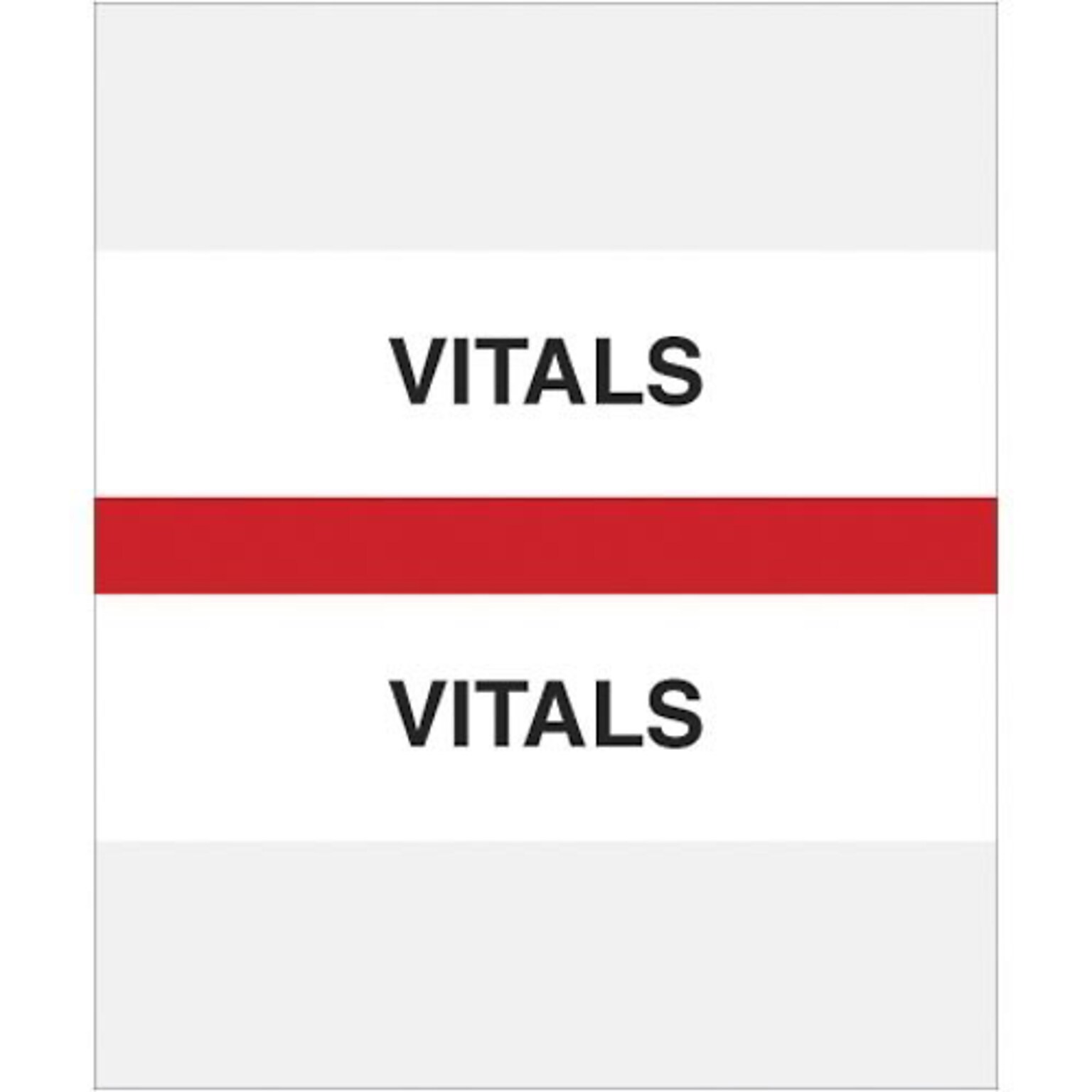 Medical Arts Press® Standard Preprinted Chart Divider Tabs; Vitals, Red