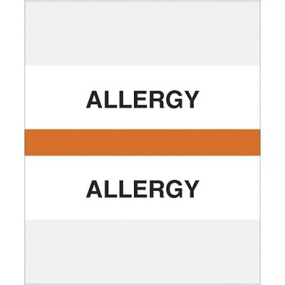 Medical Arts Press® Standard Preprinted Chart Divider Tabs; Allergy, Orange