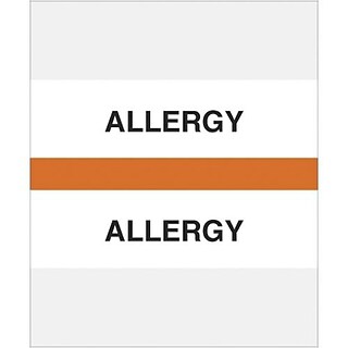 Orange Std. Chart Divider Tabs; Allergy