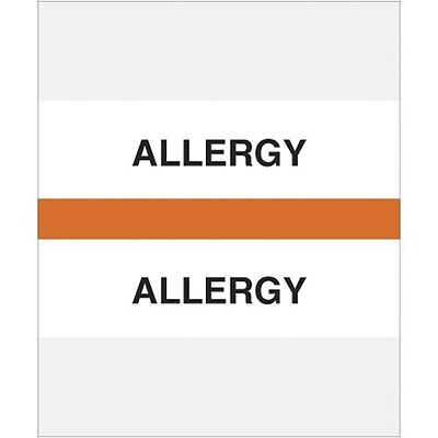 Medical Arts Press® Standard Preprinted Chart Divider Tabs; Allergy, Orange