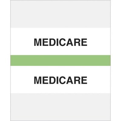 Lt. Green Std. Chart Divider Tabs; Medicare