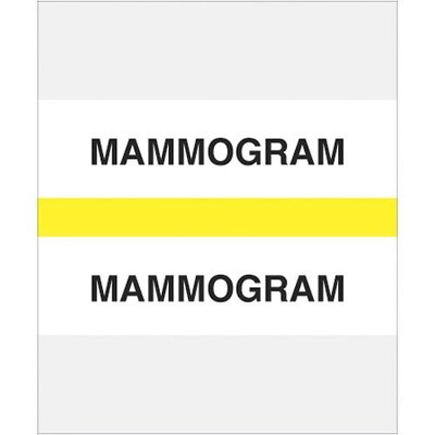 Medical Arts Press® Standard Preprinted Chart Divider Tabs; Mammogram, Yellow