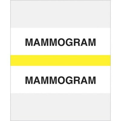 Medical Arts Press® Standard Preprinted Chart Divider Tabs; Mammogram, Yellow