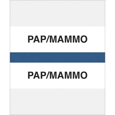 Medical Arts Press® Standard Preprinted Chart Divider Tabs; Pap/Mammo, Dark Blue