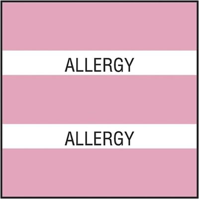 Medical Arts Press® Large Chart Divider Tabs; Allergy, Lt. Pink