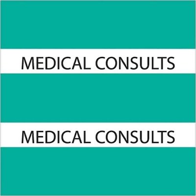 Medical Arts Press® Large Chart Divider Tabs; Medical Consults, Aqua