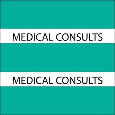Medical Arts Press® Large Chart Divider Tabs; Medical Consults, Aqua