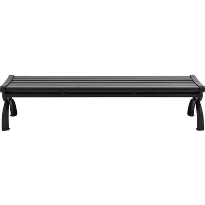 Global Industrial 6 Aluminum Park Bench, Black (436977BK)