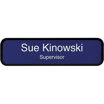 Xecutive® Designer Wall Sign with Black Frame; 2x8